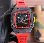 Swiss Replica Richard Mille RM67-02 Red Watches in Carbon TPT Openwork Dial